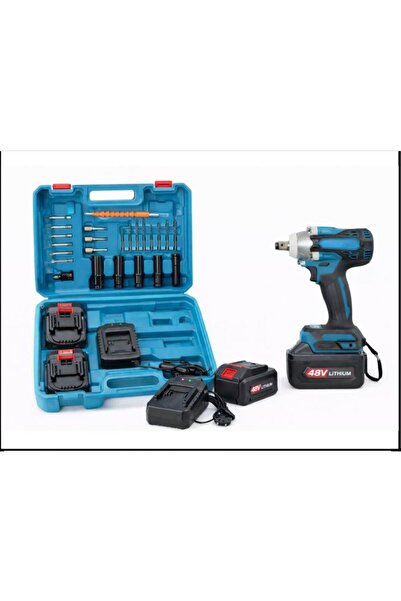 SimpluAcasa Mașină de Înșurubat cu Impact Brushless, 48V, cu 2 acumulatori și...