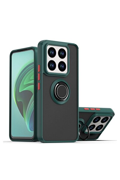 HANPORIUM Mi 14 Compatible Case with Ring Stand Extra Impact Protection Hard ...