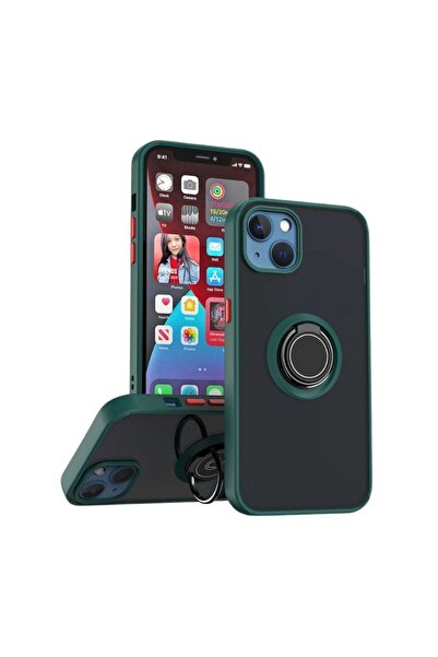 HANPORIUM حافظة متوافقة مع هاتف iPhone 13 Mini مع حامل حلقي وحماية إضافية من ...