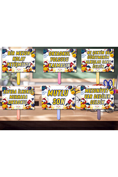 Kozalak Tasarım لافتات يدوية بمناسبة التخرج 6 قطع