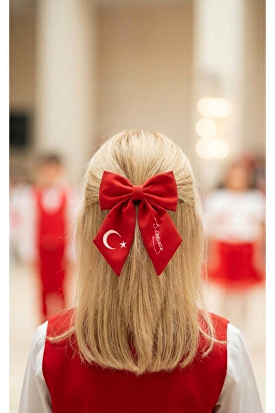 REBORN DESIGN Hanging Bow Model with Atatürk's Signature and Moon-Star Print,...