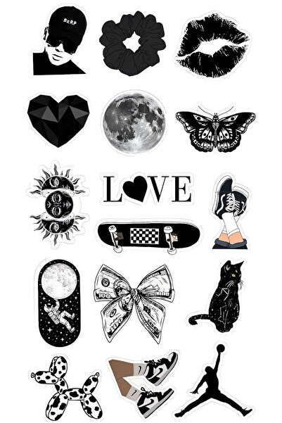 Limitless Design ملصق أسود وأبيض مقاس 22x30 سم |   ملصق جداري بتصميمات جمالية...