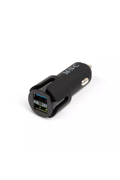 OEM Adaptor de la bricheta 2x USB 2.4A negru M'N'C
