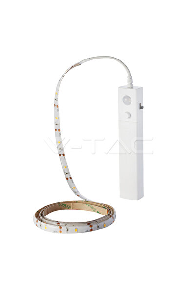 OEM Banda LED 2835 2.4W 1m 2700K cu senzor de miscare si alimentare baterii 4...