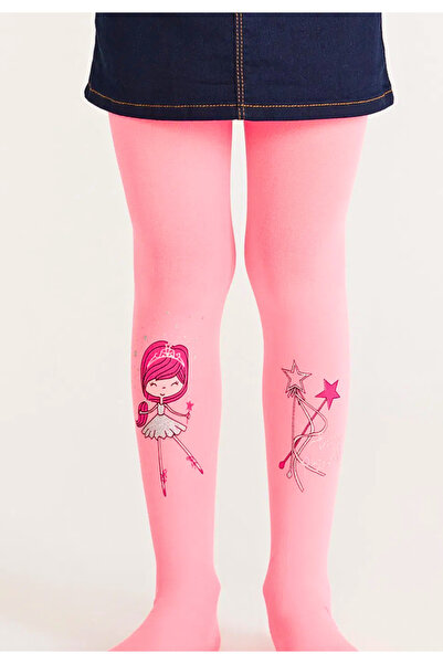 Penti Dres fetițe Young ,,Fairy Princess'', 40 den- imprimeu prințesă, roz