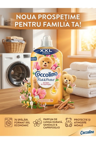 Coccolino Fresh & Protect Concentrated Fabric Softener, Sandalwood and Honeys...
