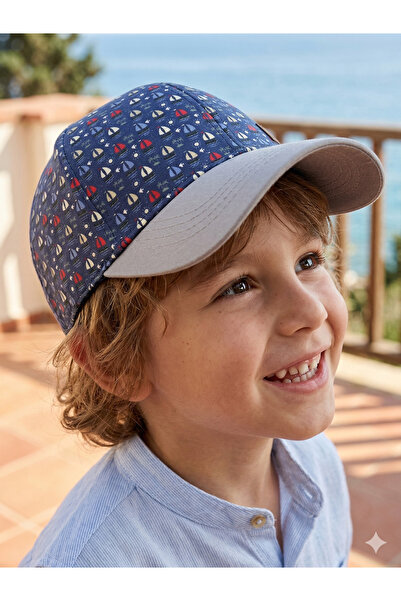 PIECE SIGNATURE 100% bumbac, pălărie de soare imprimată pentru băieți (4-8 an...
