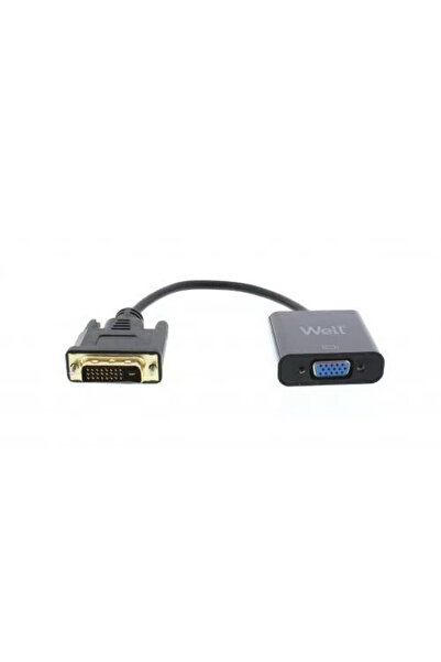 OEM Cablu adaptor DVI-D 24+1p tata digital - VGA mama 15cm Well
