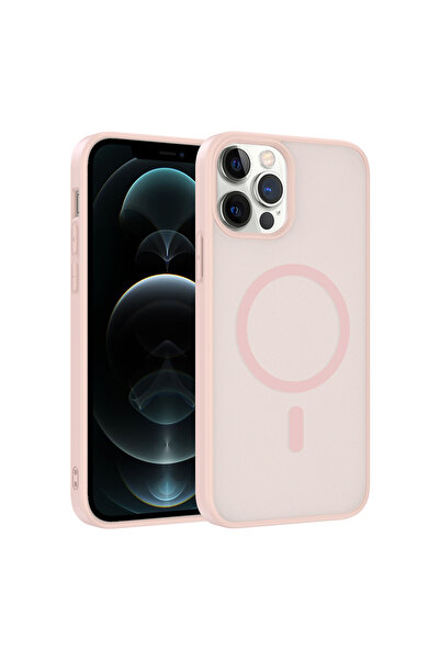 TechTrove iPhone 12 Pro İçin Uyumlu Uyumlu Renkli Buzlu Tasarım Sararmaz Mags...