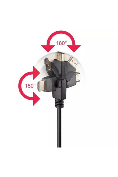 OEM Hdmi cable 360 ​​degrees 2m 2.0v Ethernet 3D Goobay