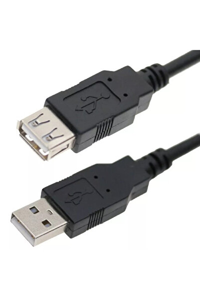 OEM USB 2.0 cable USB A socket - USB A plug nickel-plated 5m black VCOM