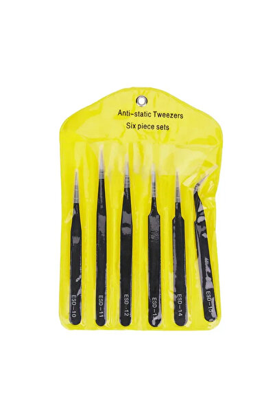 OEM Σετ 6 αντιστατικών μεταλλικών τσιμπίδων