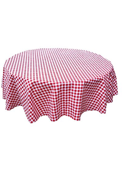 Mcf MCF tablecloth, cotton - Checkered, 4 people Round 150x150 cm