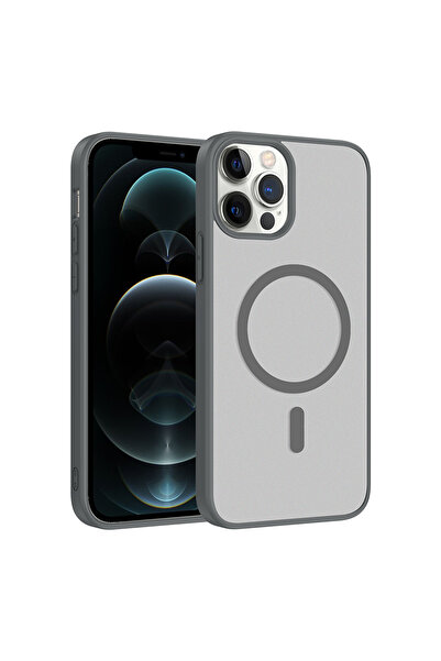 TechTrove iPhone 12 Pro İçin Uyumlu Uyumlu Renkli Buzlu Tasarım Sararmaz Mags...