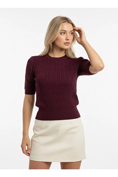 Park Karon Women's Crew Neck Hair Knit Textured Premium Yarn Knitwear Sweater...