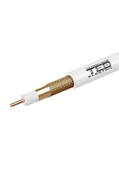 OEM Cablu coaxial 10m 75ohm RG6 7mm cupru +tresa CCA TED Wire Expert New TED0...