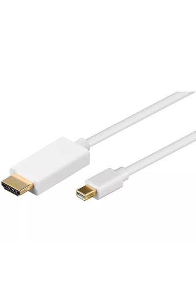 OEM Cablu mini DisplayPort v1.2 la Hdmi 2m 4K Ultra HD alb Goobay