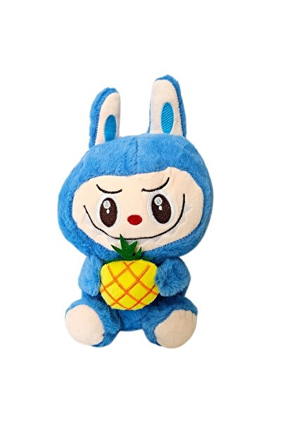 velve Λούτρινο ιπουράς σε στυλ Labubu, με ανανά, 27 εκ., Μπλε