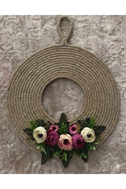 FELIX HOME Floral Straw Mat Door Decoration Set