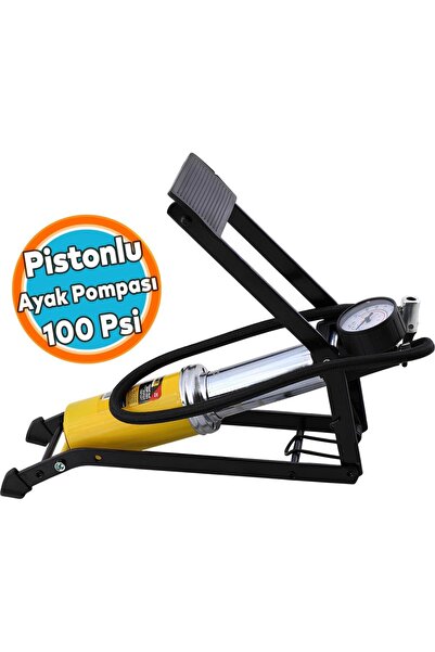 Pretify Kalın Pistonlu Ayak Tipi Pompa Tekli Teker Araç Bisiklet Top Bot Last...