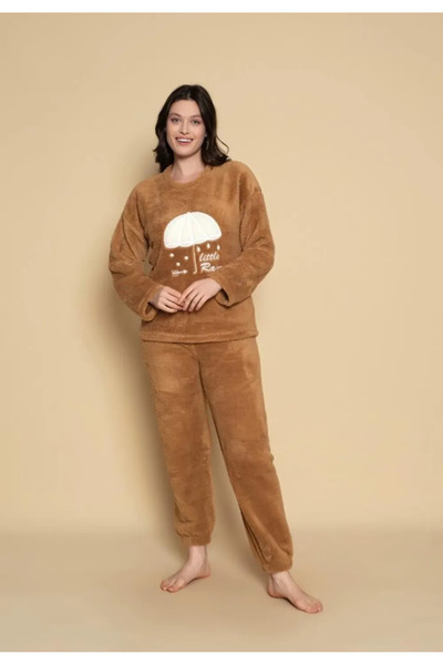 CHARME Women's brown "COCOLINO" pajamas with "Printed