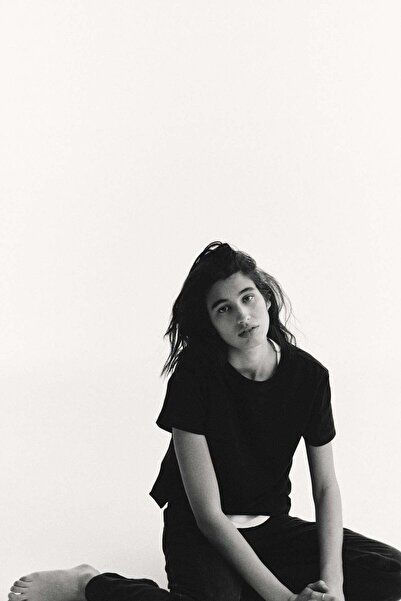 H&M تي شيرت قطني كبير الحجم