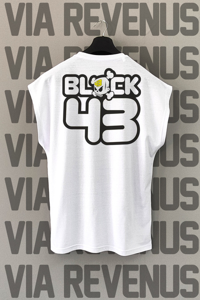 Vordevia Ken Block 43 Back Printed Zero Sleeve Crew Neck Sports Tshirt