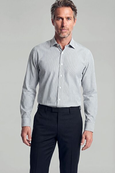 Bisse Regular Fit Pasha Collar Cotton Khaki Men's Shirt