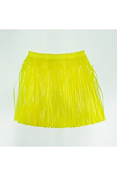 ForWhat Fusta hawaiană galben neon de 40 cm pentru birou, acasă, birou, eveni...