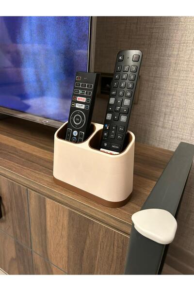 MÜTEFERRİKA 3D Kumanda Tutucu Organizer – Çift Gözlü TV Kumanda Standı | Kaym...