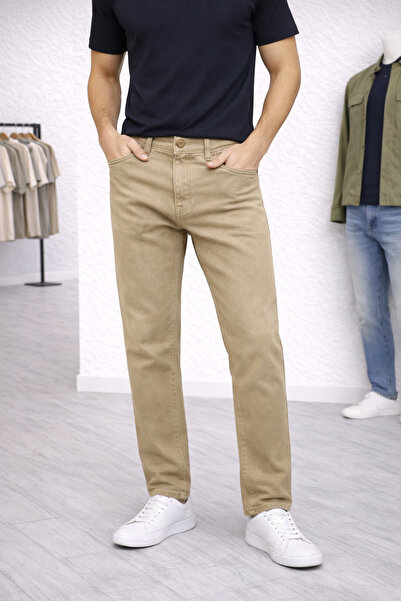 ince moda giyim Erkek Slim Fit Jean & Kanvas Pantolon – Düz Kesim Pantolon (L...