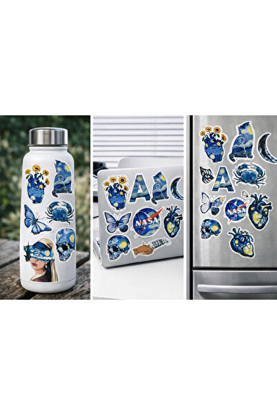 Limitless Design Van Gogh Style Sticker Poster 22X30 cm |   Starry Night, Art...