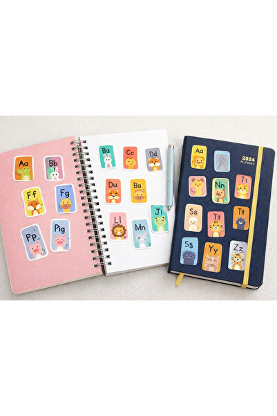 Limitless Design English Alphabet Poster with Cute Animal Figures – Education...