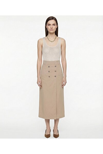Yargıcı Düz Yüksek Bel Etek