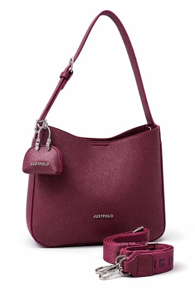 Just Polo Original Women's Large Size Soft Leather 4-Compartment Shoulder and...