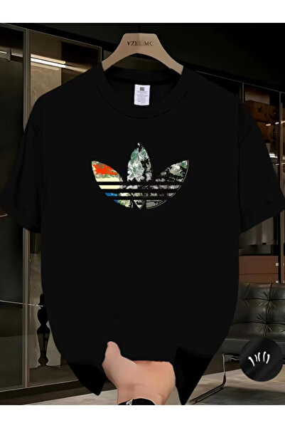 LİNA06 تي شيرت رجالي صيفي كاجوال بتصميم عصري مطبوع