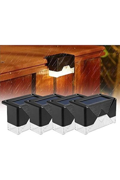 verk group Set de 4 lumini solare LED pentru grădină, scări, terasă și gard, ...