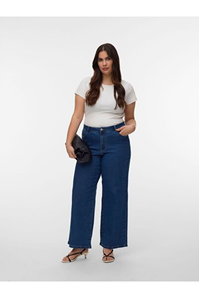 Veromoda Curve Weit geschnitten VMCLUSIA Hohe Taille Weiter Beinschnitt Jeans