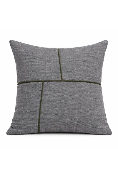 OEM Decorative Pillowcase, Modern Geometric Pattern Dark Grey - 45x45 cm