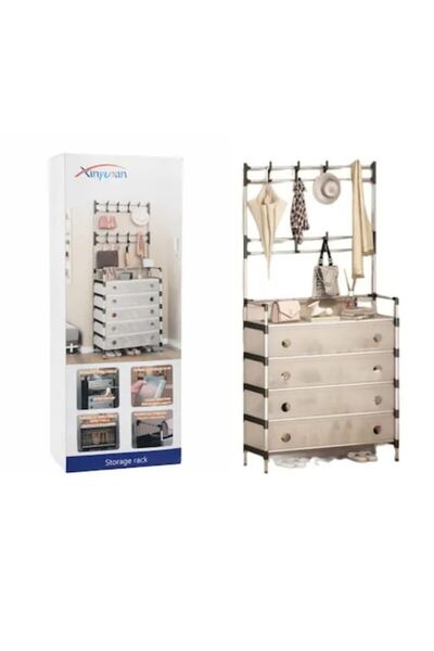 OEM Organizator de hol cu cuier și suport pentru încălțăminte, Alb, 169x35x57 cm