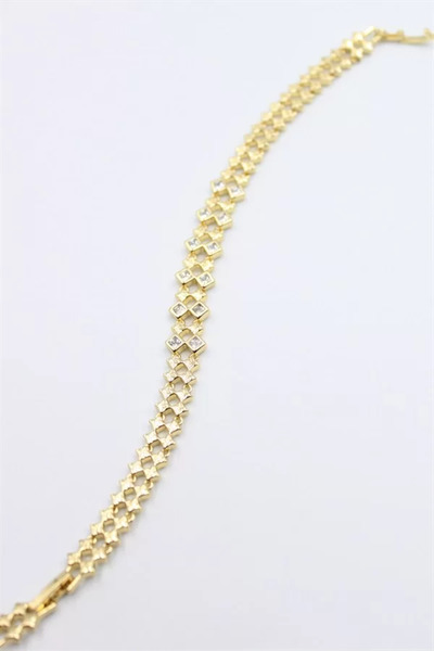 OEM سوار شوبينج المرصع بالأحجار - ذهبي