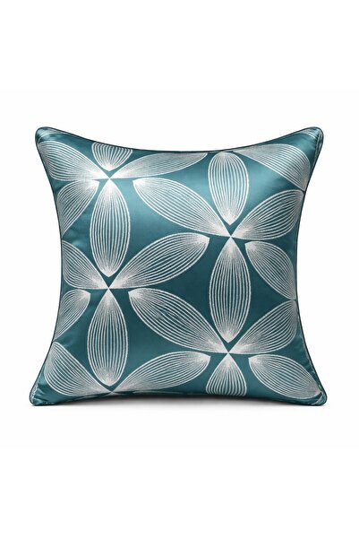 OEM Decorative Pillowcase, with Modern Floral Pattern - 45x45 cm - Blue