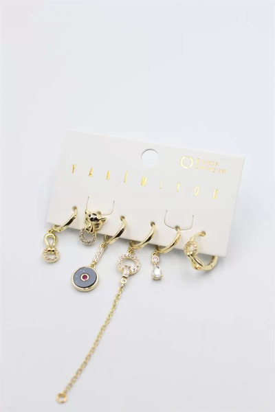 OEM Stone set earrings - gold