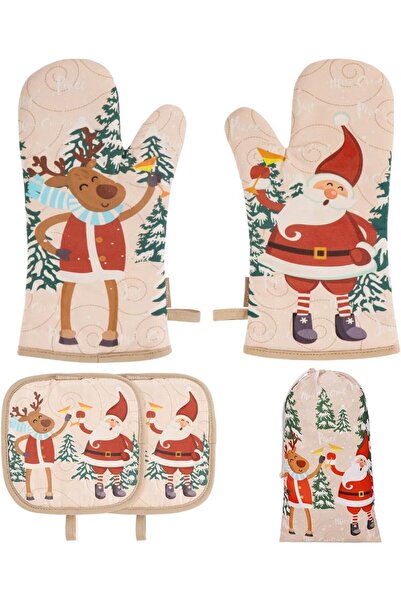 BESTonZON 5-piece gift set, BESTonZON, grill oven mitts and pot holders, Chri...