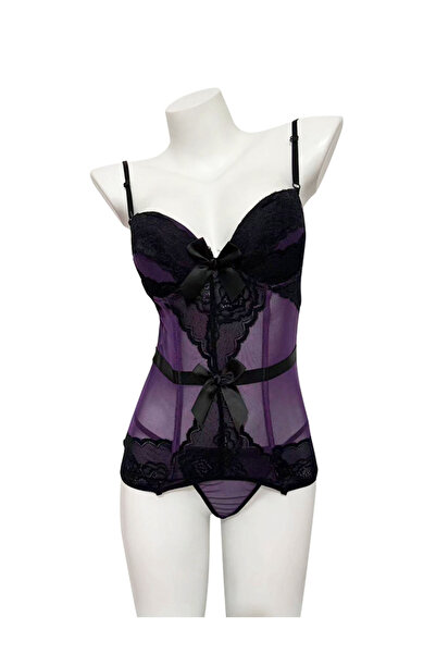 JInsh Hot Fashion Charm Purple Uniform Slim Sexy Waist Cinching Low Neck For ...