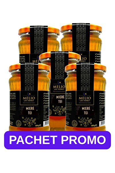 Melio Lav Honey Pachet 5x Miere de Tei 500 gr -