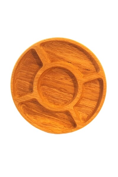 Kidart Round Serving Platter with 5 Compartments