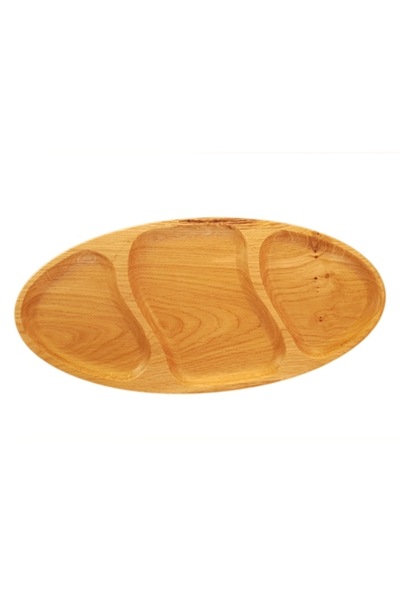 Kidart XL Oval Serving Platter with 3 Compartments