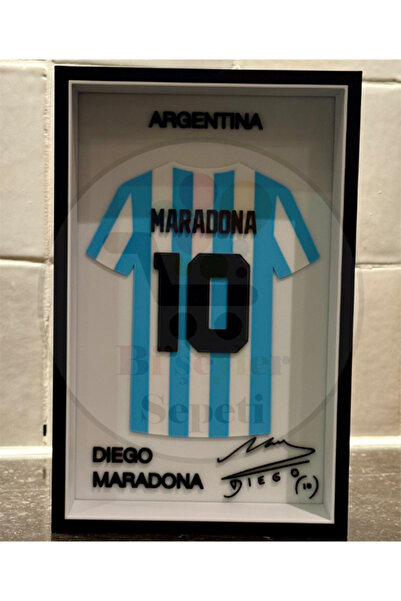 Bi'şeyler Sepeti Diego Maradona - Arjantin - Forma İmzalı Çerçeve Hediyelik 1...