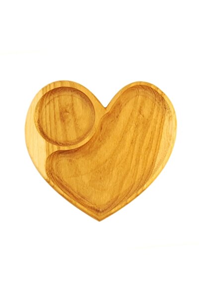 Kidart Wooden Serving Platter in Heart Shape, 20cm
